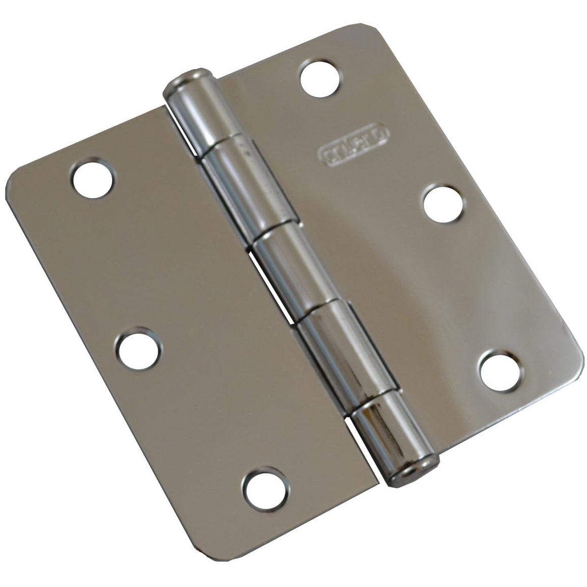 3-1/2" (89 mm) Full Mortise Butt Hinge 1/4" Radius Chrome, 1 alt 0