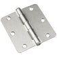3-1/2" (89 mm) Full Mortise Butt Hinge 1/4" Radius Brushed N alt 0