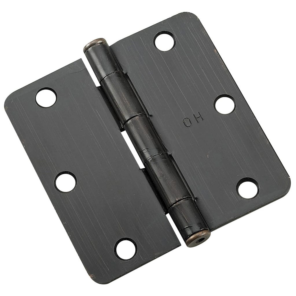 3-1/2" (89 mm) Full Mortise Butt Hinge 1/4" Radius Oil-Rubbe alt 0