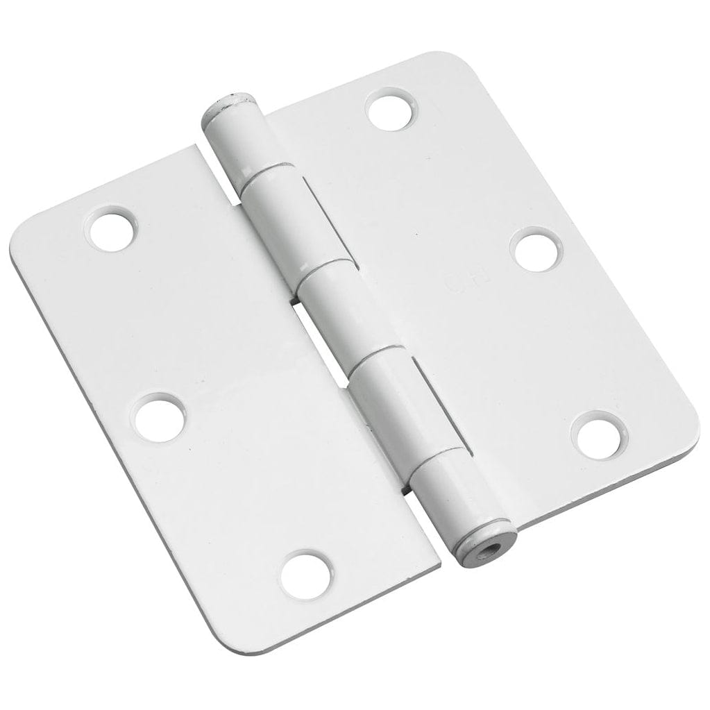 3-1/2" (89 mm) Full Mortise Butt Hinge 1/4" Radius White, 1 alt 0