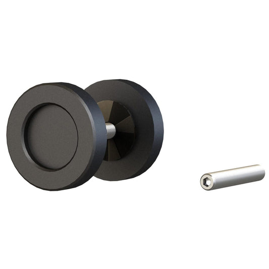 1-31/32" (50 mm) Round Surface-Mount Finger Pulls Matte Black Passage alt 0