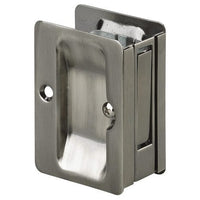 3-7/32" (82 mm) Pocket Door Pull Rectangular Antique Nickel Passage alt 0