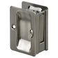 3-7/32" (82 mm) Pocket Door Pull Rectangular Antique Nickel Passage alt 0