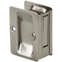 3-7/32" (82 mm) Pocket Door Pull Rectangular Brushed Nickel Passage alt 0