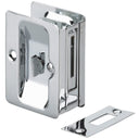 3-7/32" (82 mm) Pocket Door Pull  Rectangular Chrome Privacy alt 0