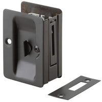 3-7/32" (82 mm) Pocket Door Pull  Rectangular Oil-Rubbed Bronze Privacy alt 0