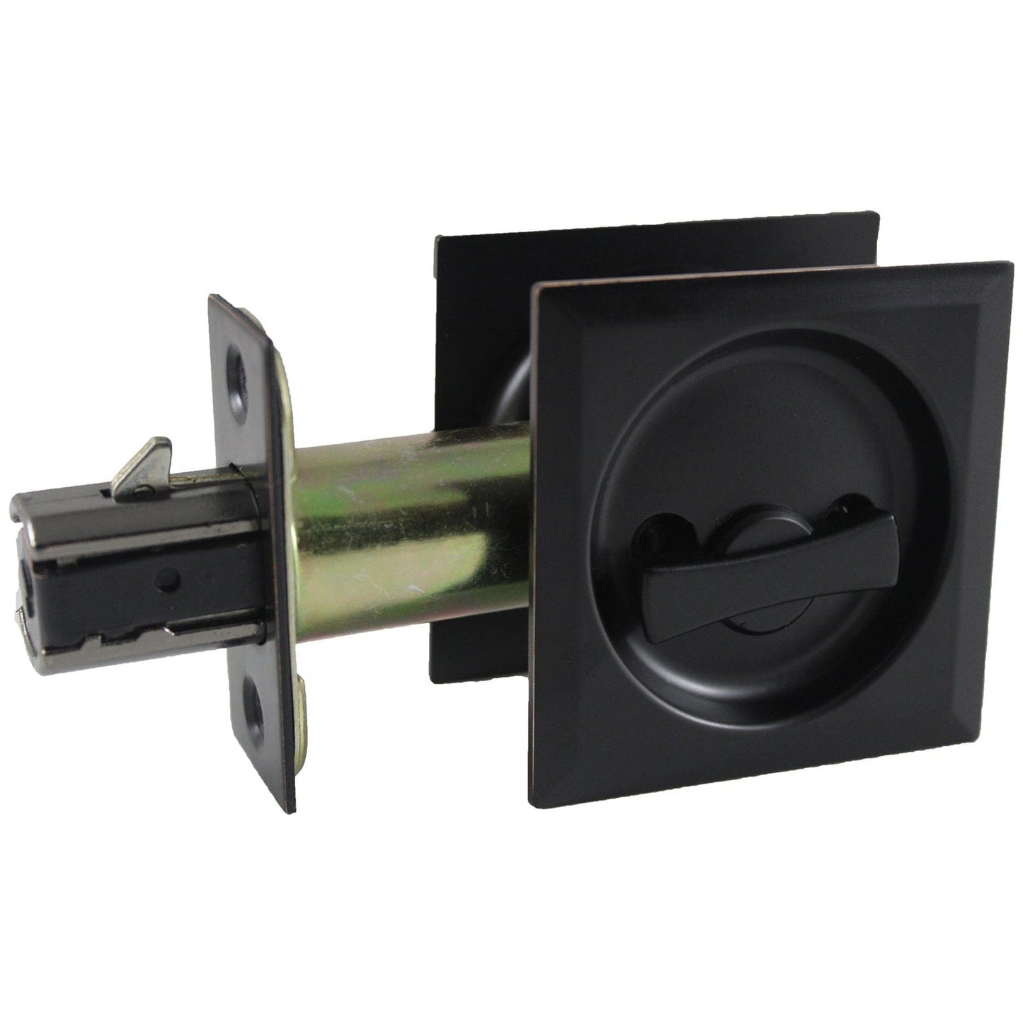 2-7/16" (62 mm) Pocket Door Pull Square Chrome Passage alt 0