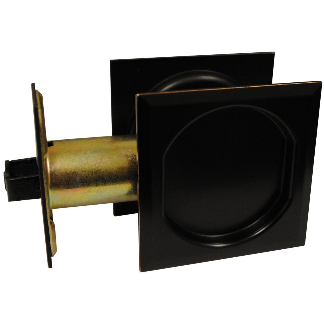 2-7/16" (62 mm) Pocket Door Pull Square Oil-Rubbed Bronze Passage alt 0