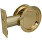 2-7/16" (62 mm) Pocket Door Pull Round Bright Brass Passage alt 0