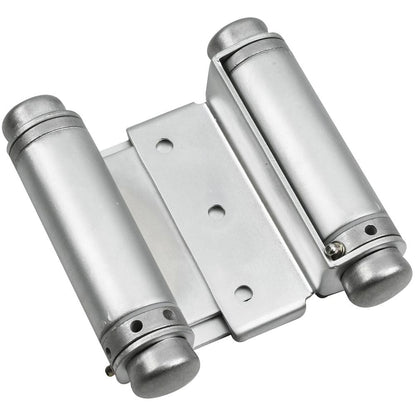 3'' Double Action Spring Hinge Satin Chrome, 1 Pair alt 0