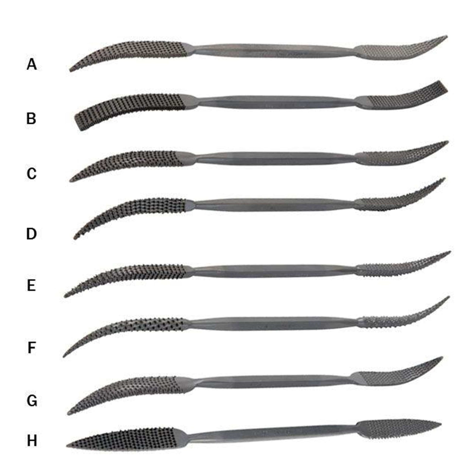 Corradi Riffler Rasps, Set of 8 (A-H) | Woodcraft