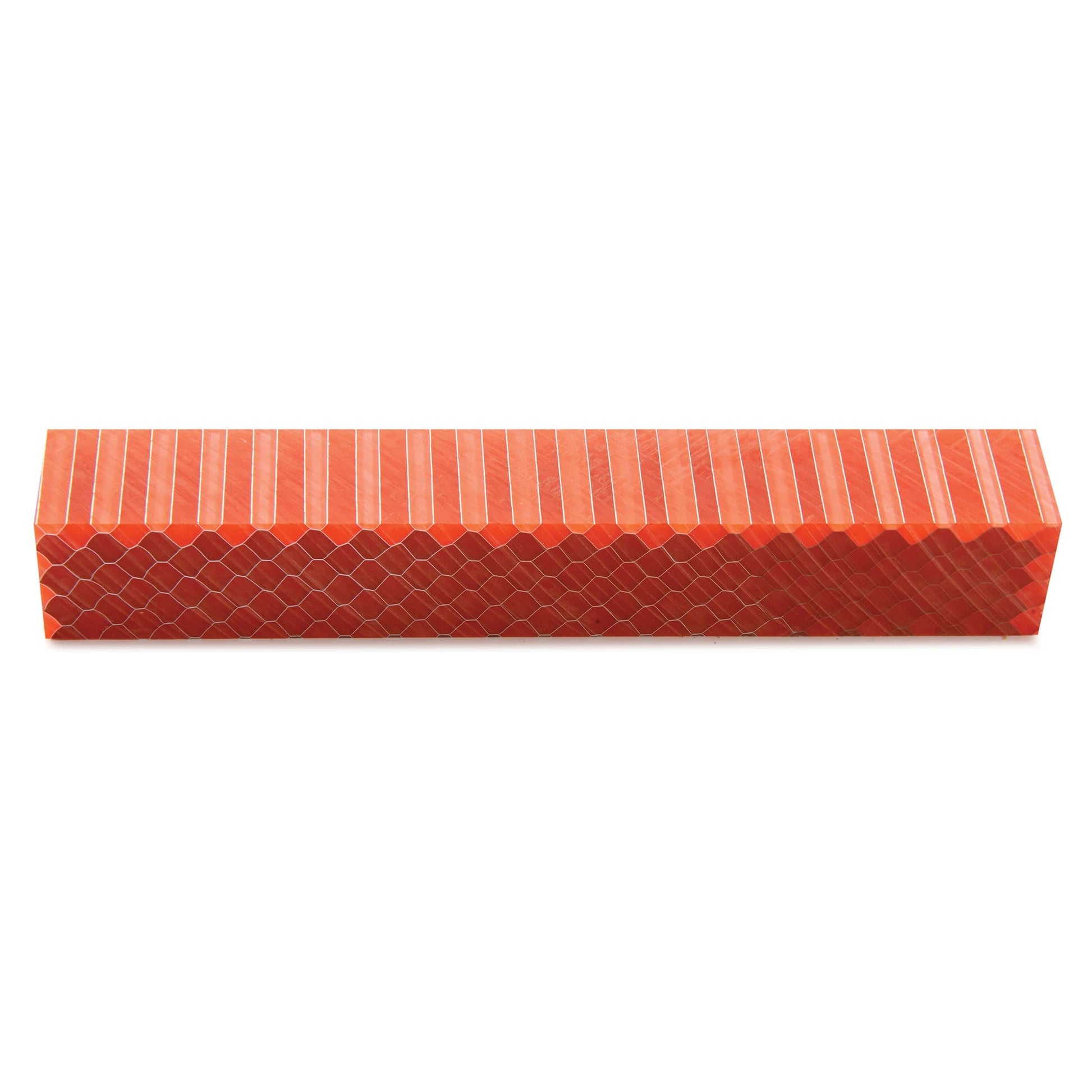 Acrylic Honeycomb Pen Blank Flo Orange alt 0