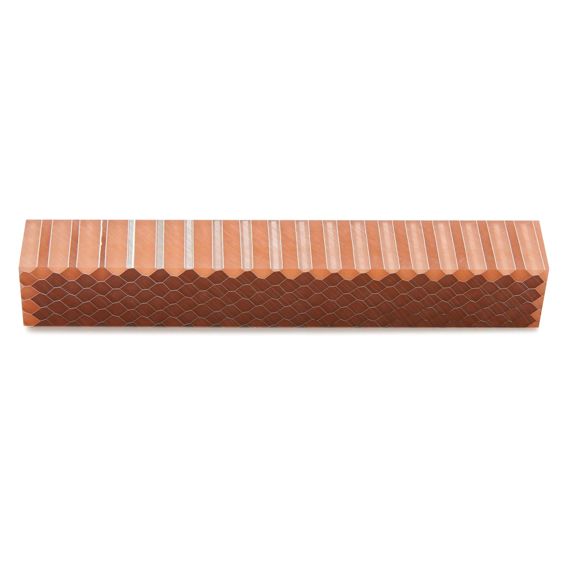 Acrylic Honeycomb Pen Blank Peach alt 0