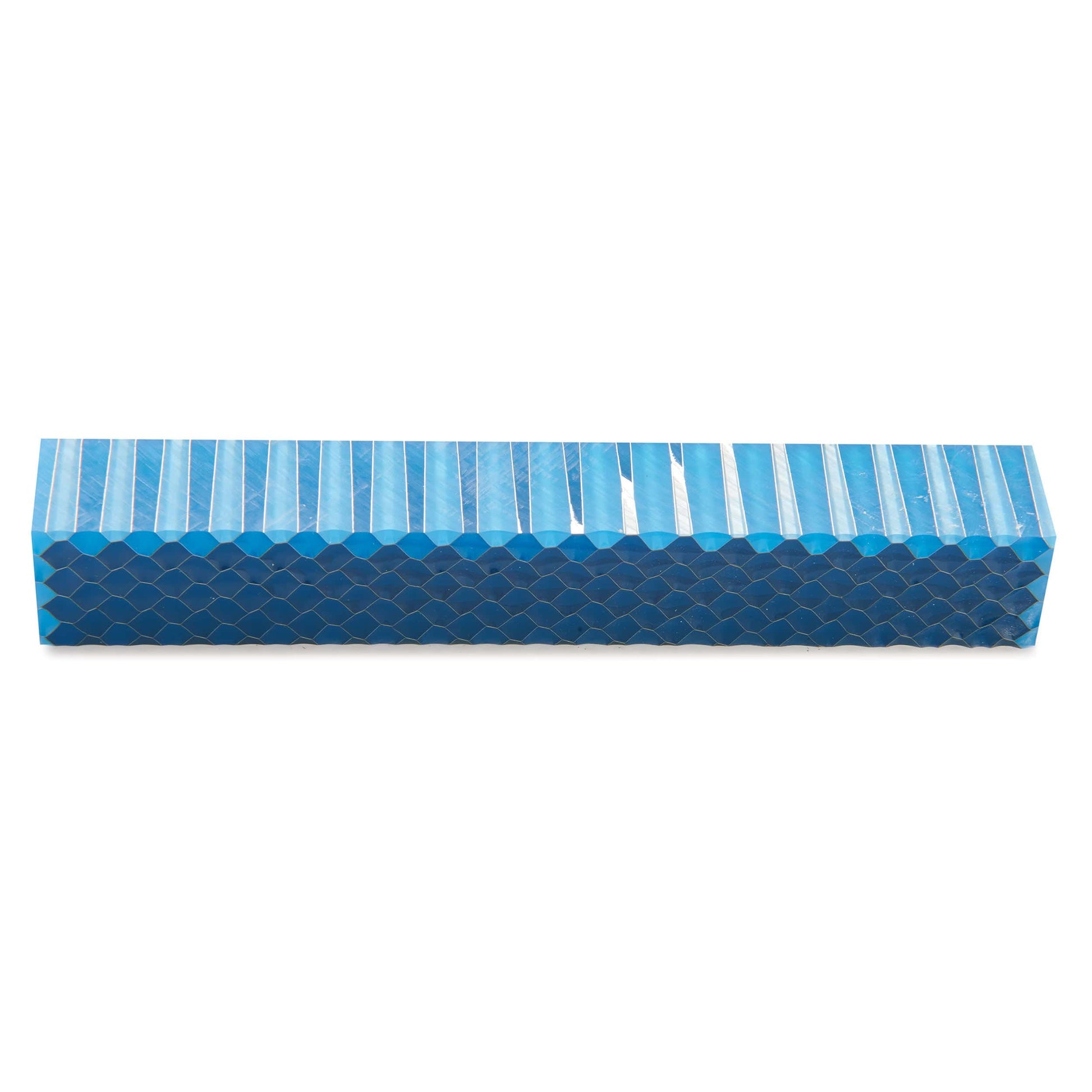 Acrylic Honeycomb Pen Blank Cerulean Blue alt 0