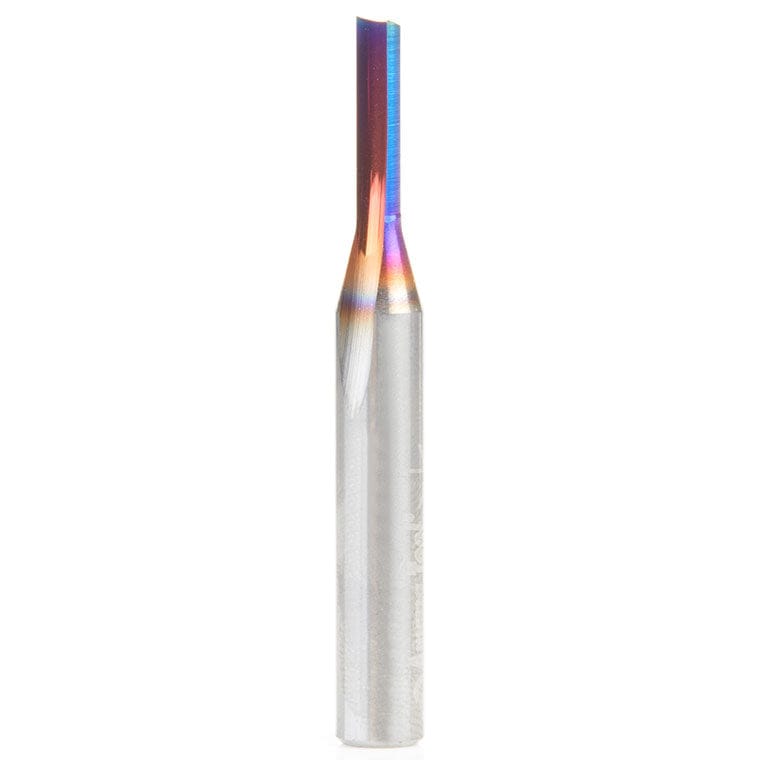 43500-K Single O Flute Plastic Cutting Router Bit 1/8"D  1/2"CH 1/4"SH 2"OL alt 0