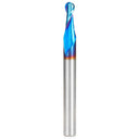 46424-K Spiral Up-Cut Ball Nose Double Flute Mirror Finish Router Bit 3/32"R 1/2"CH 3/16"D 1/4 SH 2-1/2"OL alt 0