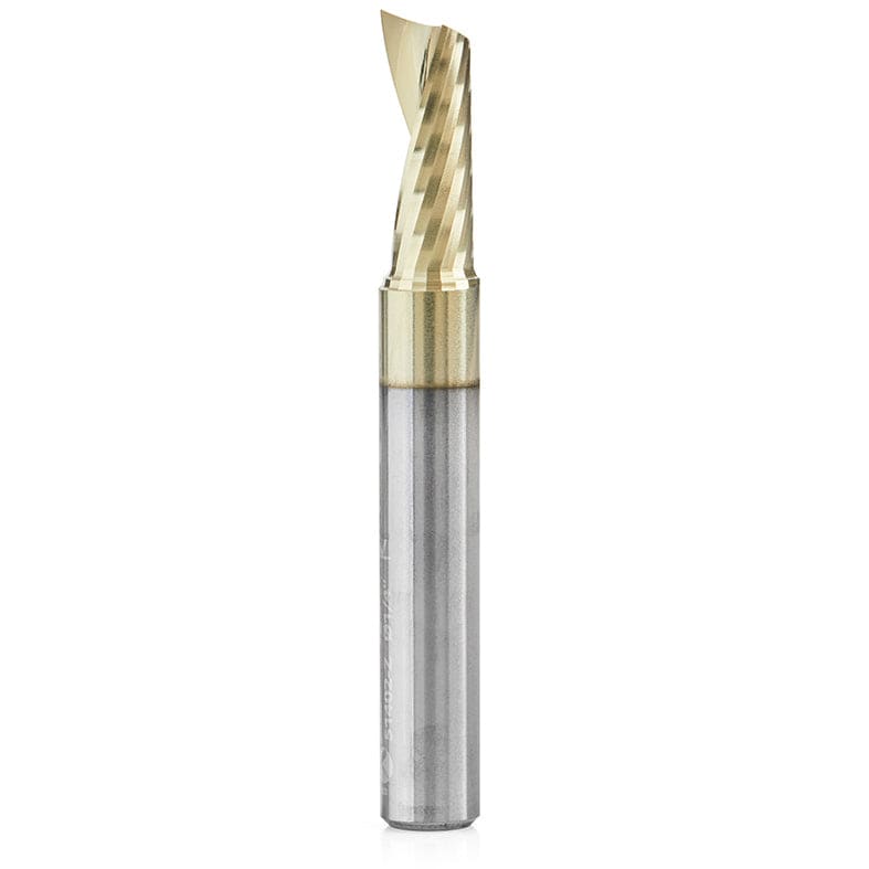 Spiral O Single Flute Aluminum Cutting Up-Cut ZrN Coated Mir alt 0