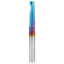 51405-K Spiral O Single Flute Plastic Cutting Up-Cut Zrn Coated Mirror Finish CNC Router Bit 1/4"D 1"CH 1/4"SH 2-1/2"OL alt 0