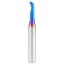51417-K Spiral O Single Flute Plastic Cutting Up-Cut Mirror Finish CNC Router Bit 3/16"D 5/8"CH 1/4"SH 2"OL alt 0