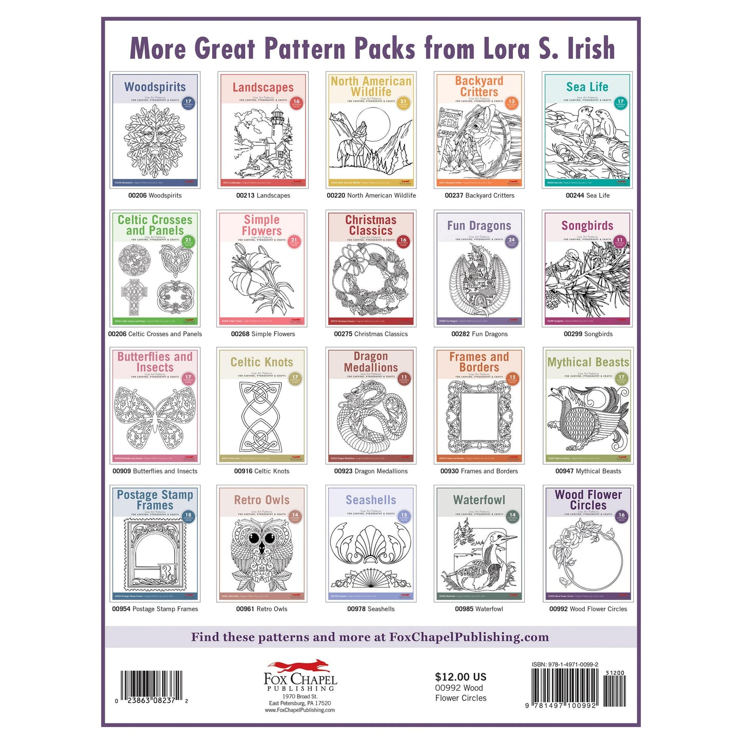 Wood Flower Circles Pattern Pack By Lora S. Irish alt 0