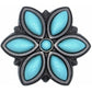 Turquoise Flower Knob Nickel Oxide alt 0