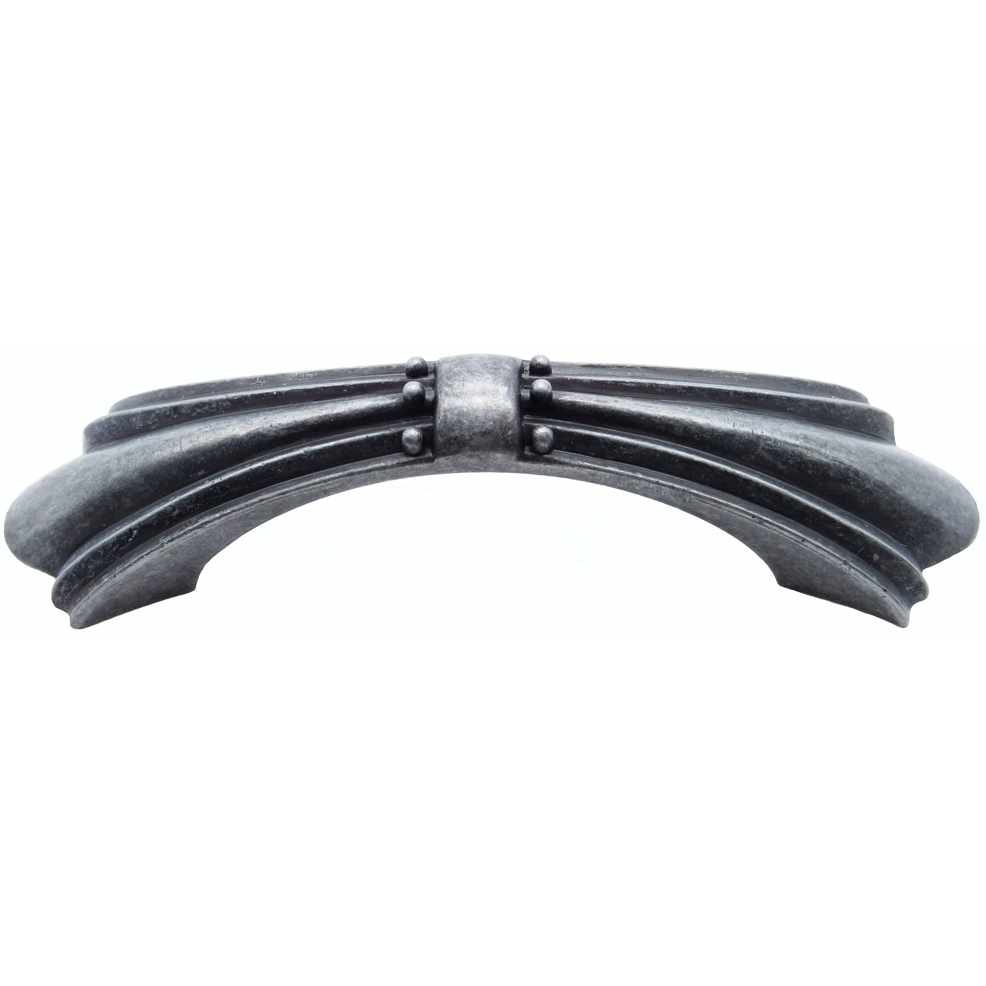Beaded Elegance Dual Mount 3" or 3-3/4" Center Arched Pull Pewter Oxide alt 0