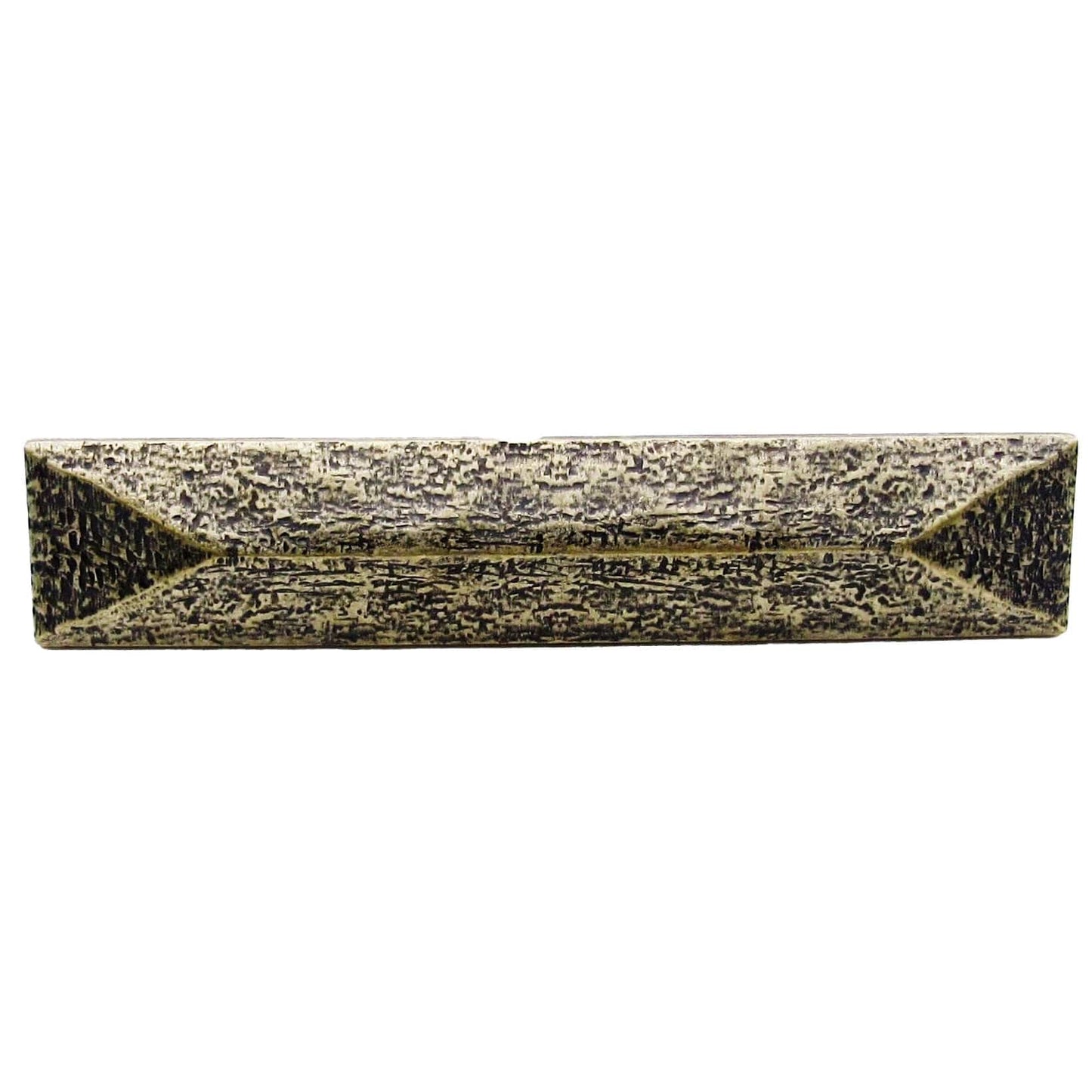 Rustic Pyramid Pull 3-3/4" Center Brass Oxide alt 0