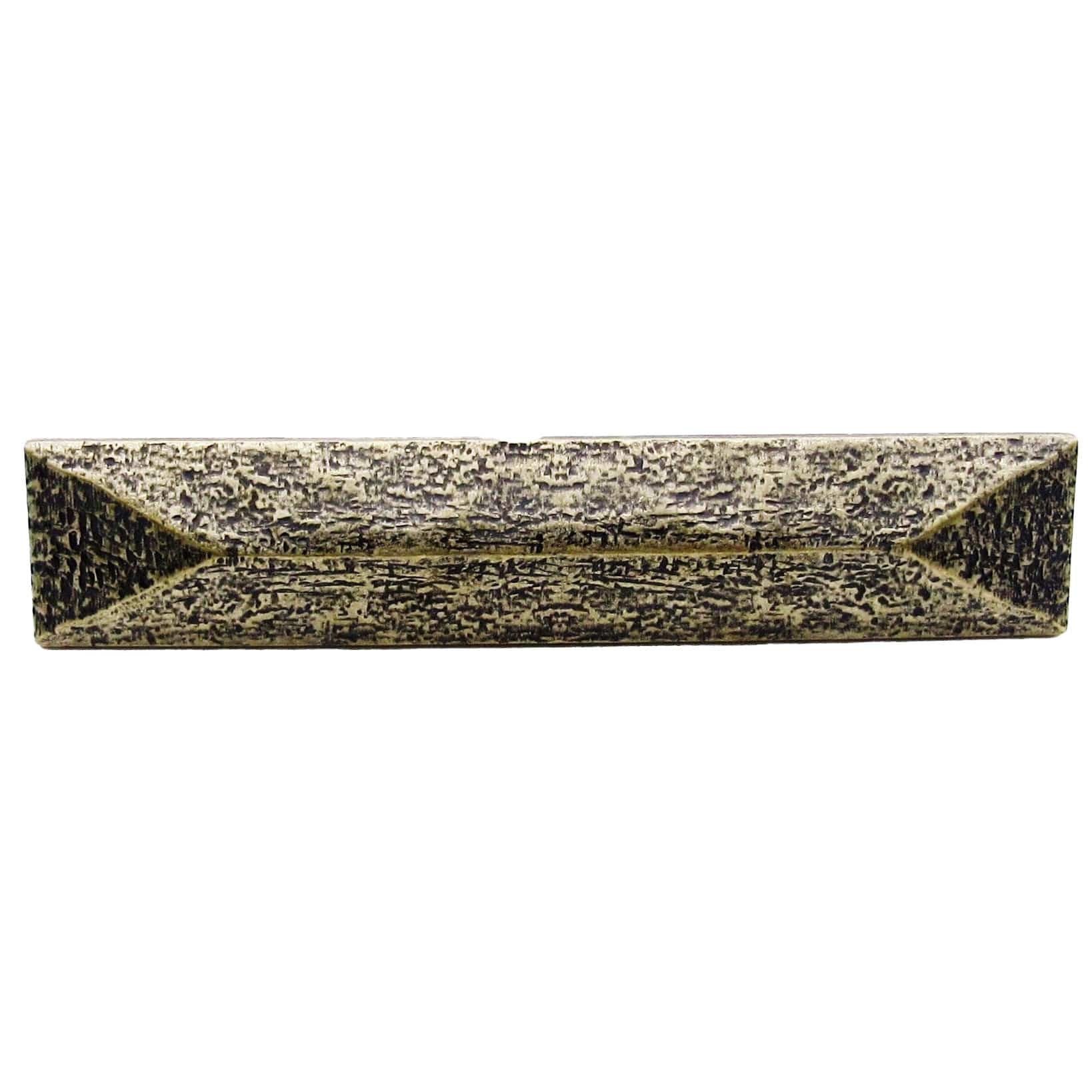 Rustic Pyramid Pull 3-3/4" Center Brass Oxide alt 0