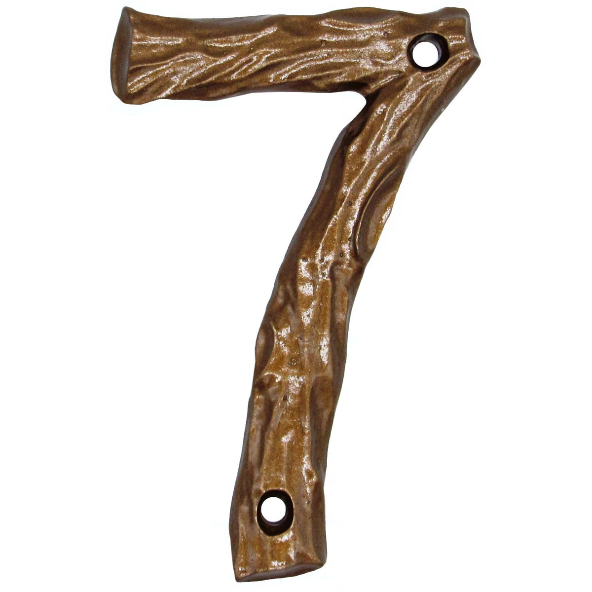 Number 7 Log Log House Number Seven Lux Bronze | Woodcraft