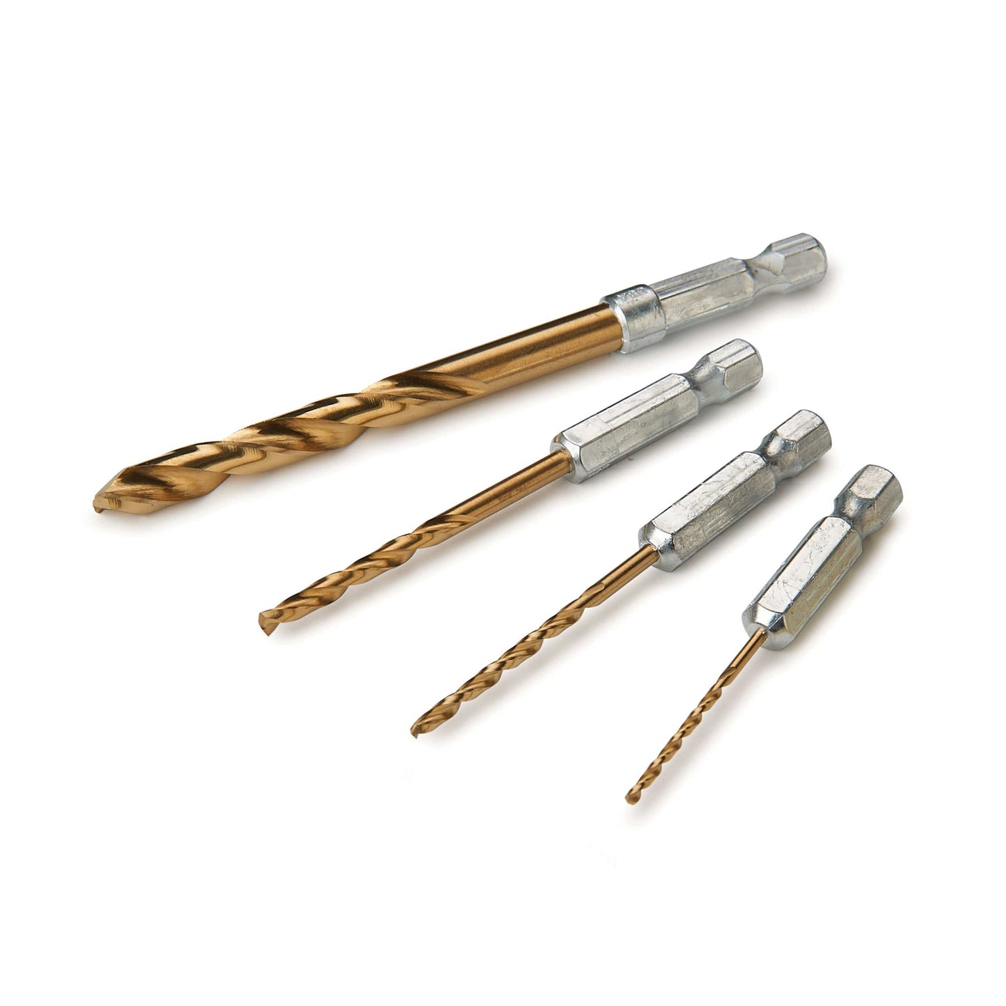 4PC Titanium Hex Shank Drill Bit Set alt 0