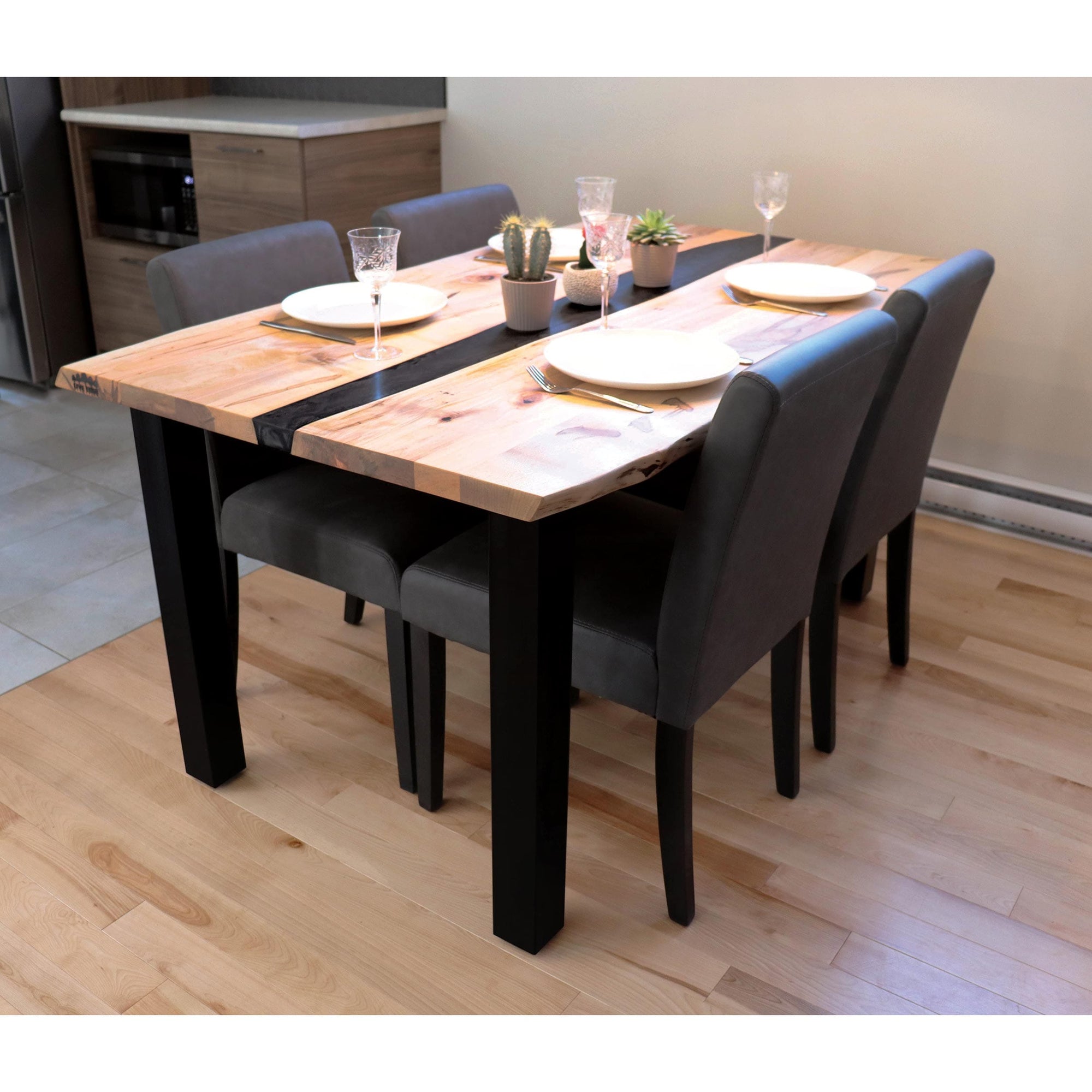 Pedestal Leg - 28" - Black - 4 Piece alt 0