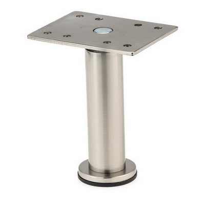3-15/16" (100 mm) Borsa Adjustable Furniture Leg Satin Nickel alt 0