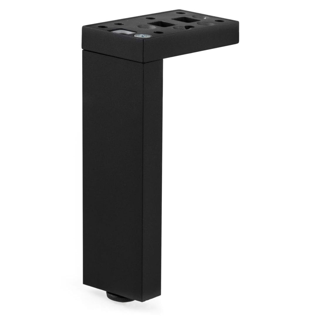 7-7/8" (200 mm) Adjustable Contemporary Versatile T or L Shaped Furniture Leg Matte Black alt 0