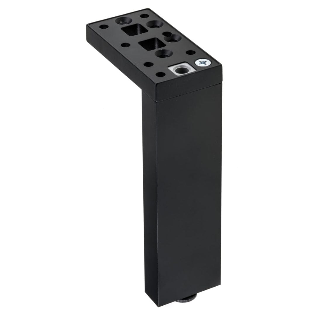 7-7/8" (200 mm) Adjustable Contemporary Versatile T or L Shaped Furniture Leg Matte Black alt 0