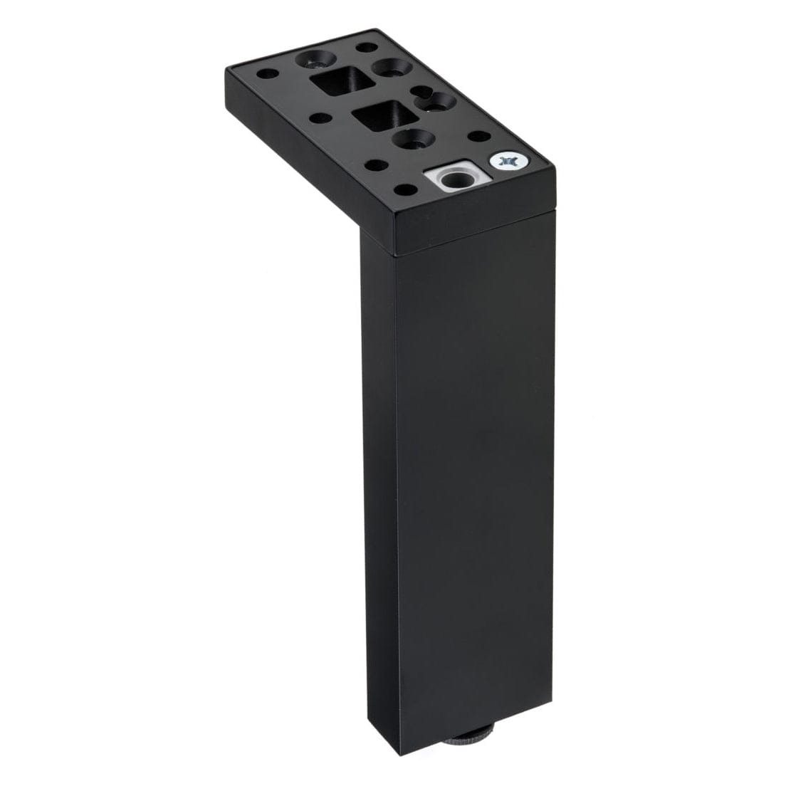 9-27/32" (250 mm) Adjustable Contemporary Versatile T or L Shaped Furniture Leg Matte Black alt 0