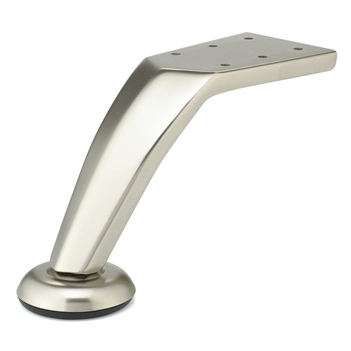 4-9/16" (116 mm) Contemporary Furniture Leg Brushed Nickel alt 0