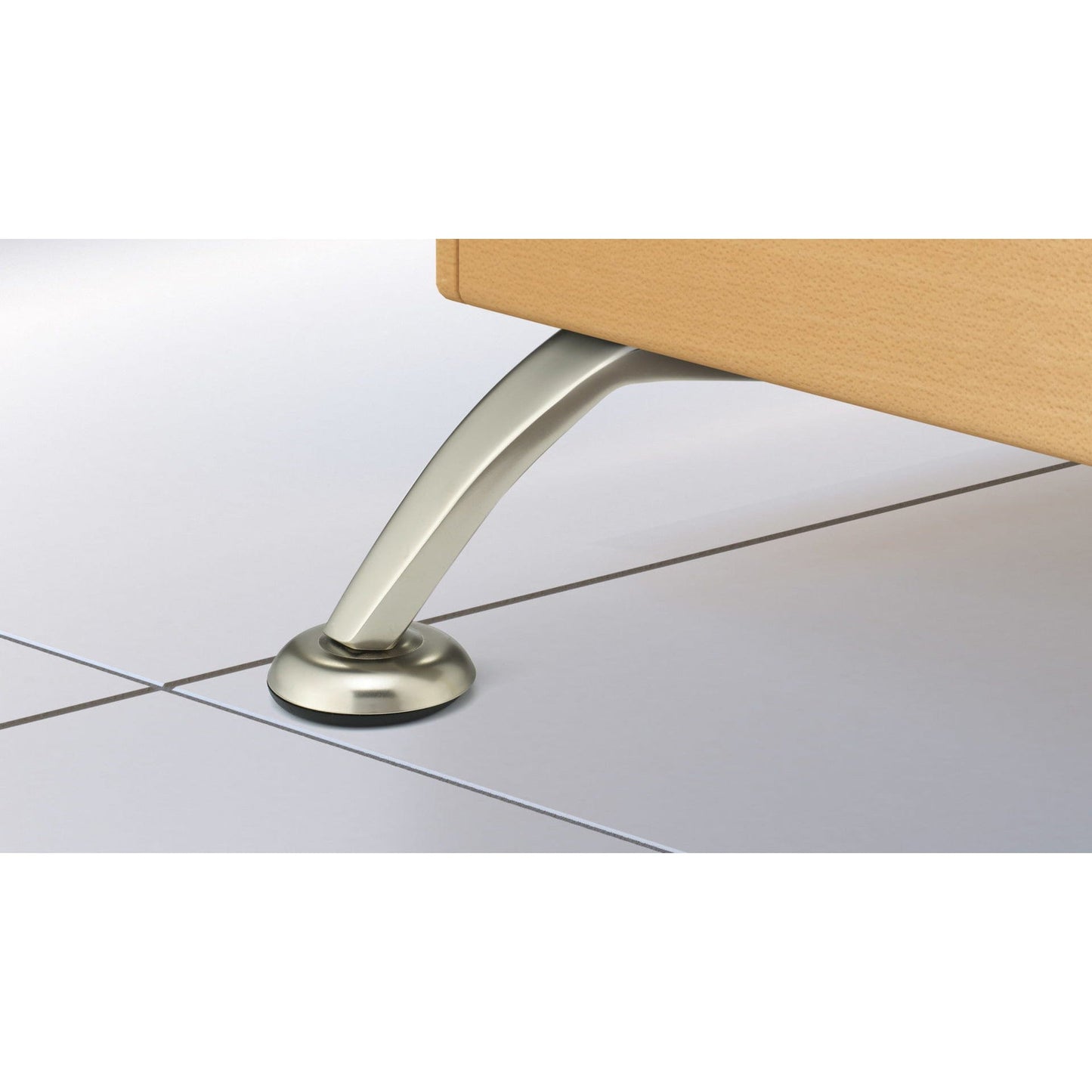 4-9/16" (116 mm) Contemporary Furniture Leg Brushed Nickel alt 0