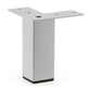 3-15/16" (100 mm) Contemporary Furniture Leg Silver Gray alt 0