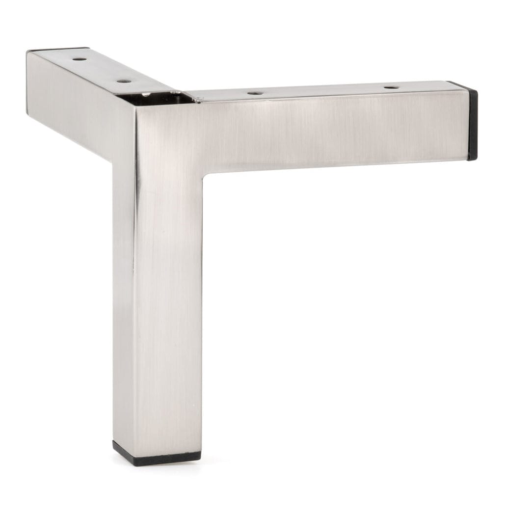 5-29/32" (150 mm) Contemporary Furniture Leg Brushed Nickel alt 0