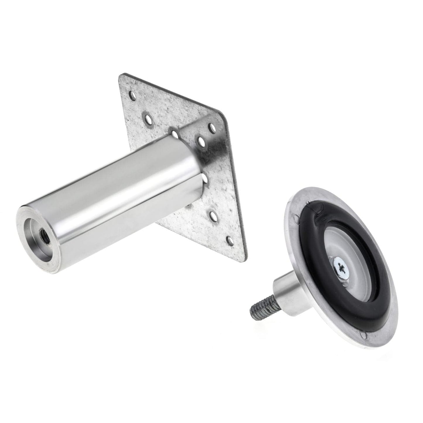 4-23/32" (120 mm) Adjustable Furniture Leg Polished Chrome alt 0