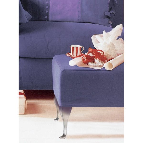 6" (152 mm)  Curved Furniture Leg Brushed Aluminum alt 0