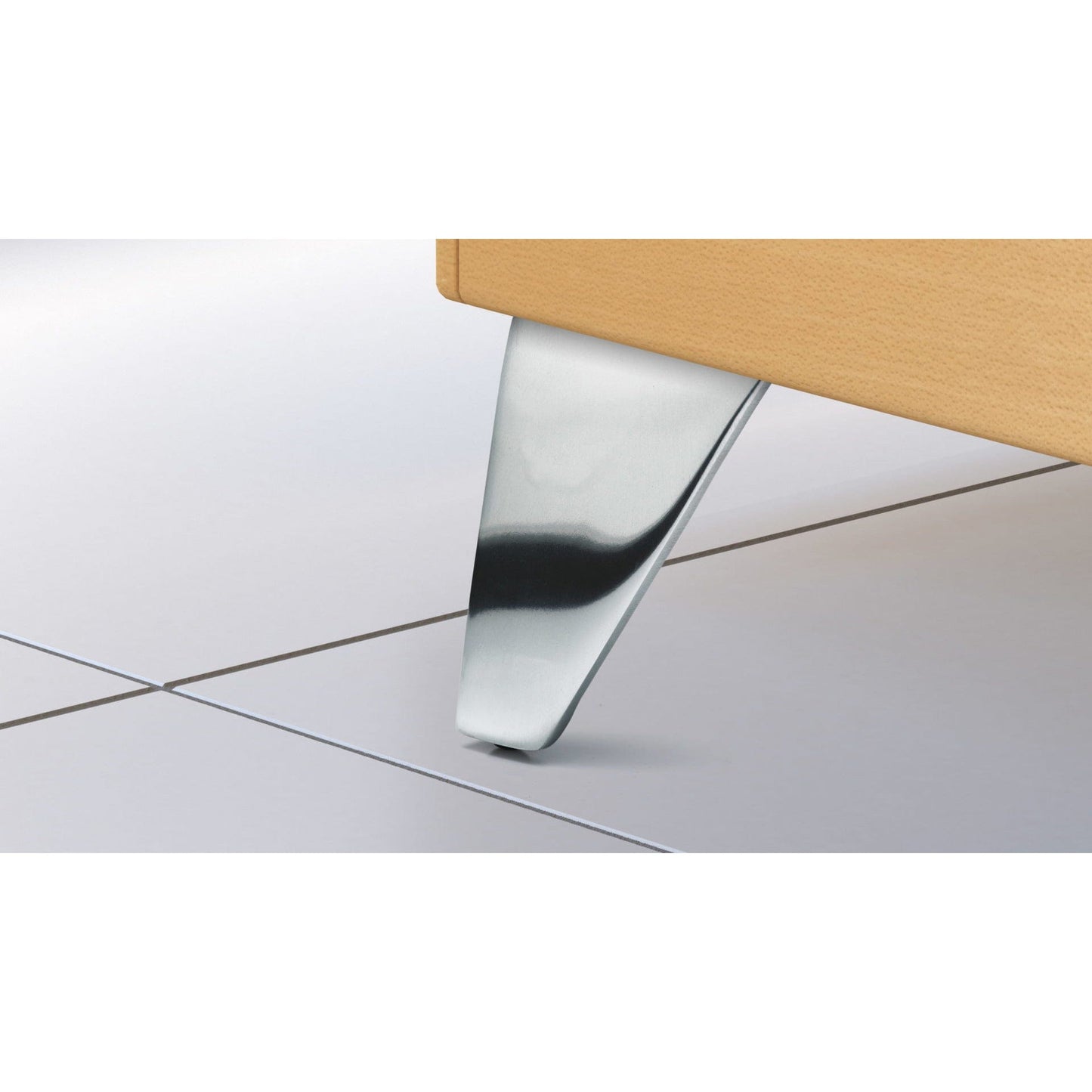 4" (102 mm) Aluminum Furniture Leg Polished Aluminum alt 0
