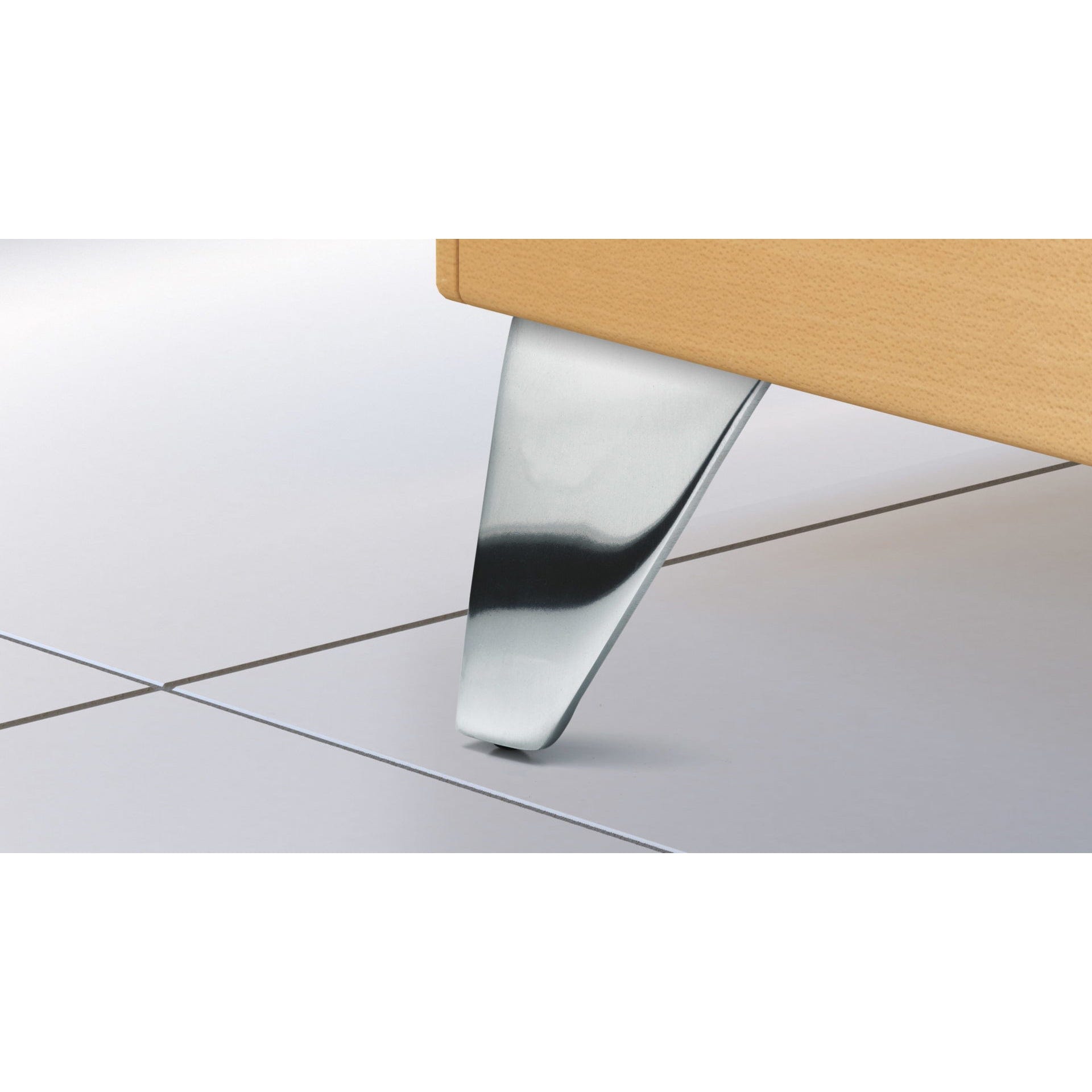 4" (102 mm) Aluminum Furniture Leg Polished Aluminum alt 0