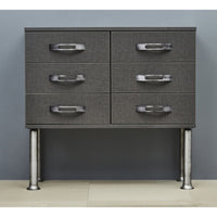 7-7/8" (200 mm) Vintage Adjustable Round Leg Stainless Steel alt 0