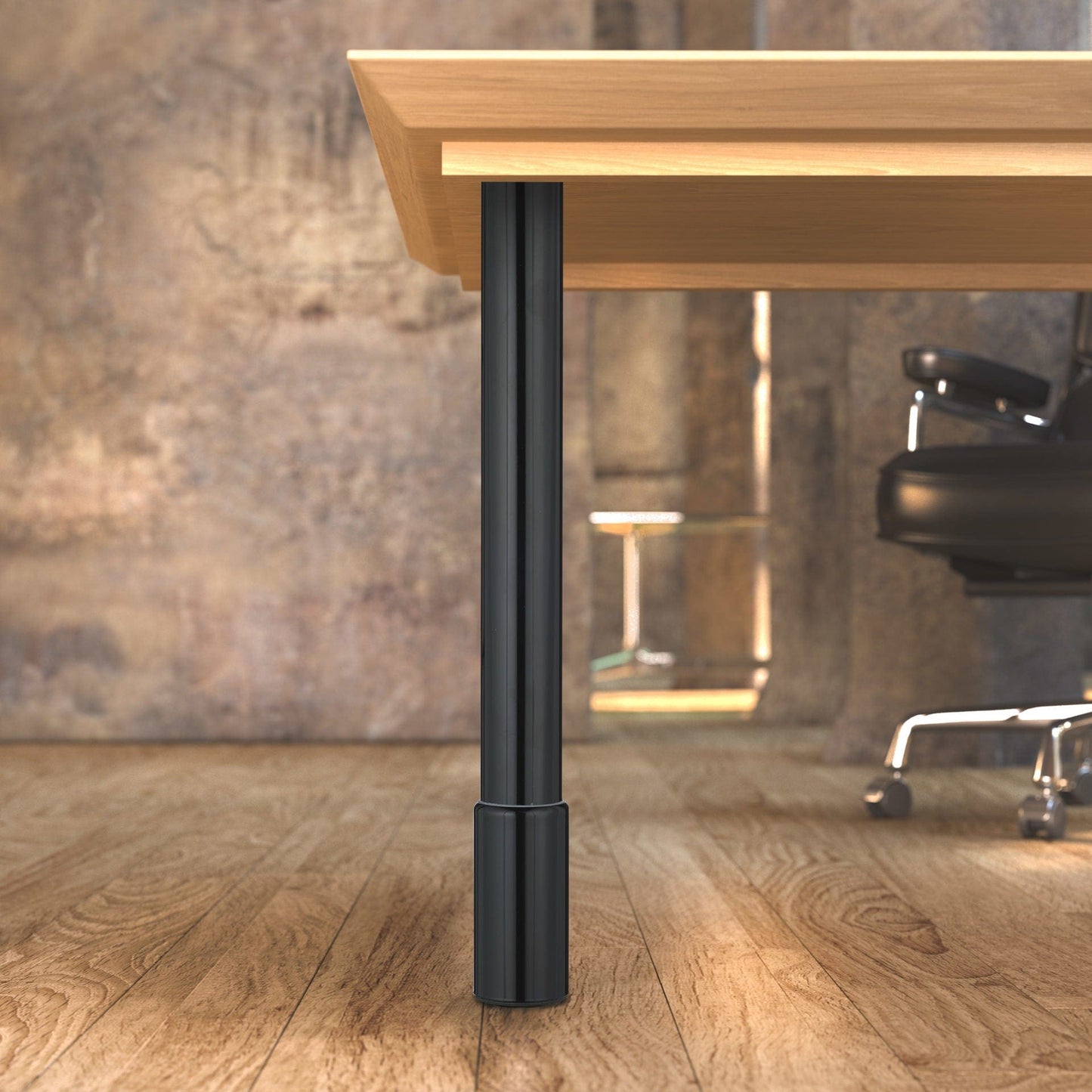 22-1/2" (570 mm) Adjustable Table Leg Black alt 0