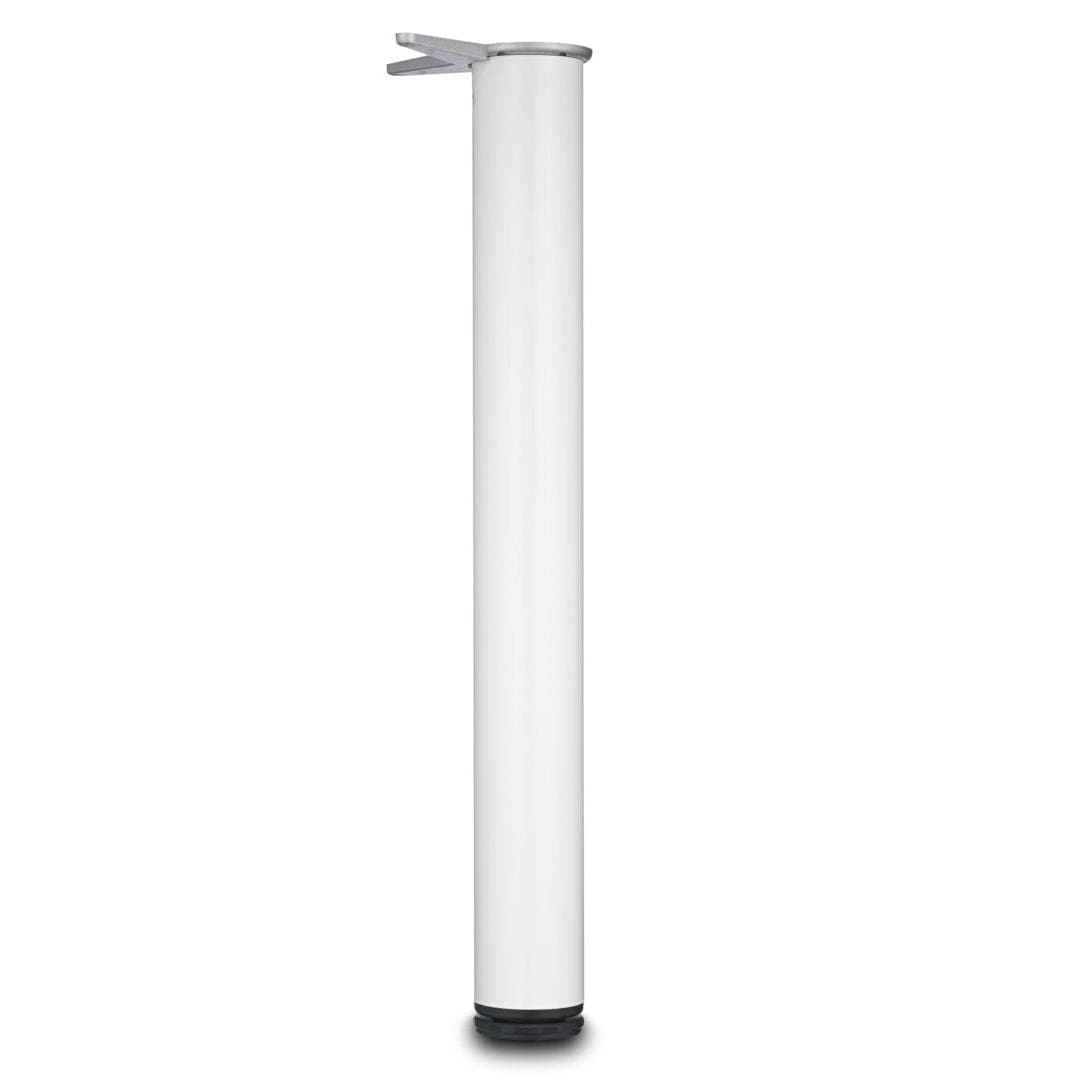 28" (710 mm) Adjustable Table Leg White alt 0