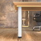 28" (710 mm) Adjustable Table Leg White alt 0