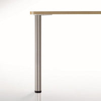 34-1/4" (870 mm) Adjustable Table Leg Brushed Chrome Pack of 4 alt 0