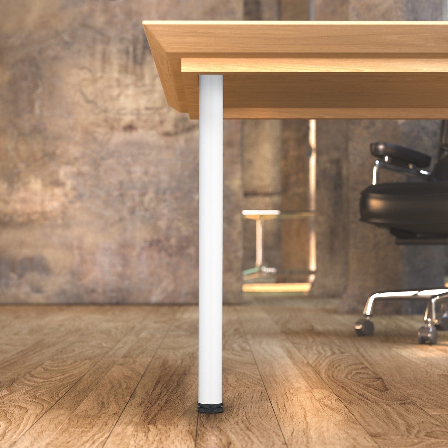 34-1/4" (870 mm) Adjustable Table Leg White alt 0