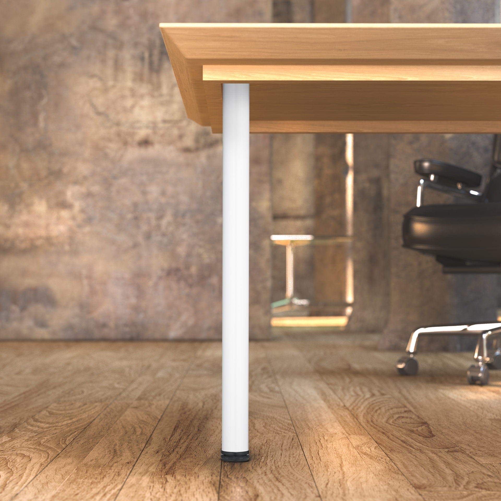 34-1/4" (870 mm) Adjustable Table Leg White alt 0